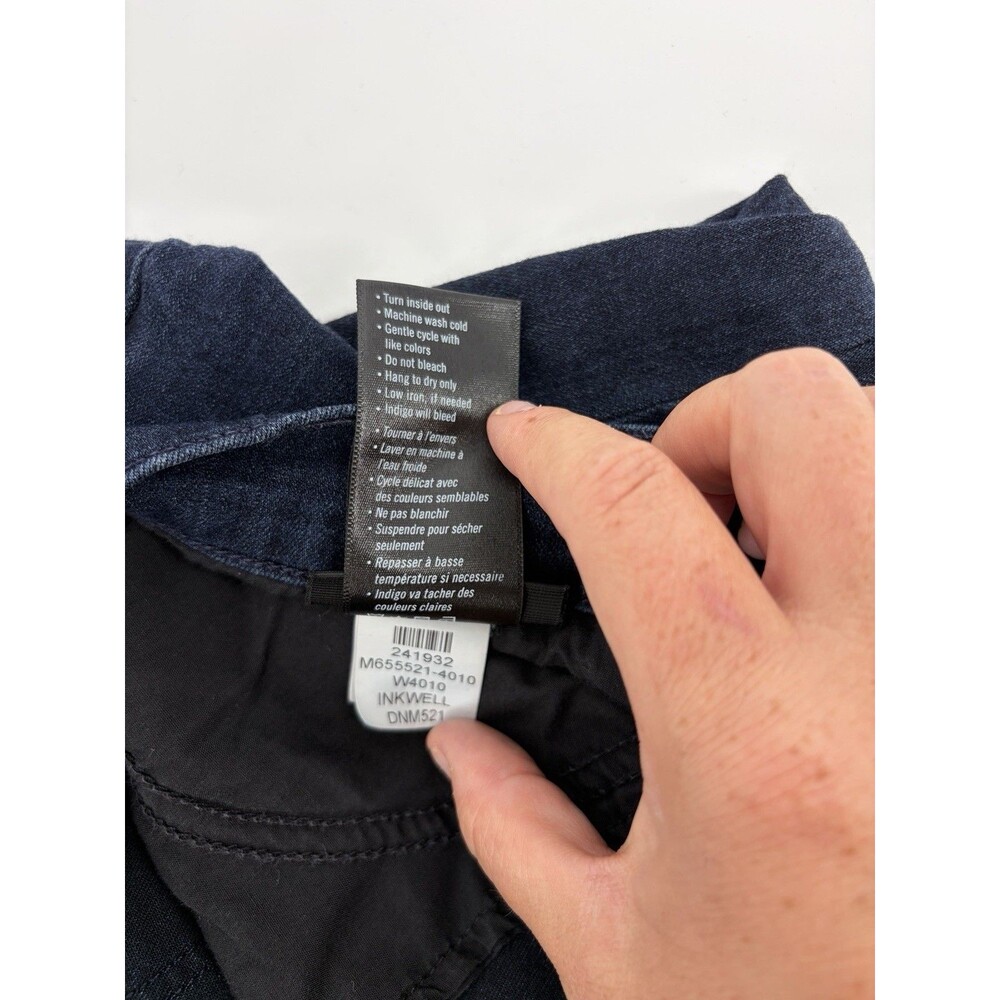 PAIGE Mens Federal Jeans 34x25.5 Dark Wash Stretch Straight Slim Denim Made USA - Picture 7 of 10